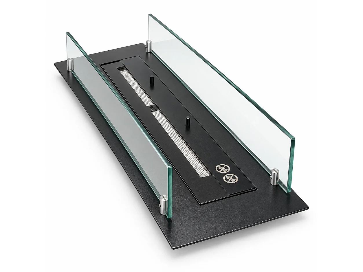 Cheminée À Bioéthanol Noire De 90 Cm Avec Brûleur Intégré Topline Df900Vblack