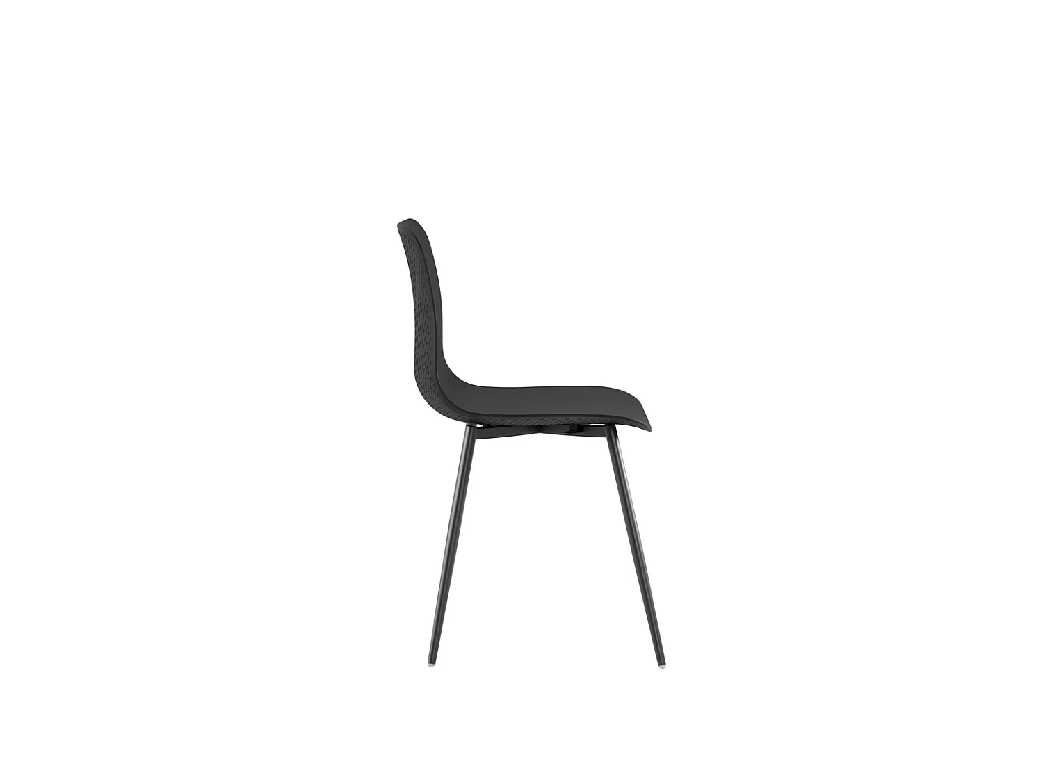 Capa para cadeira de interior em polipropileno com estrutura metálica pintada de preto - Design moderno e ergonômico, 50x58x85 cm
