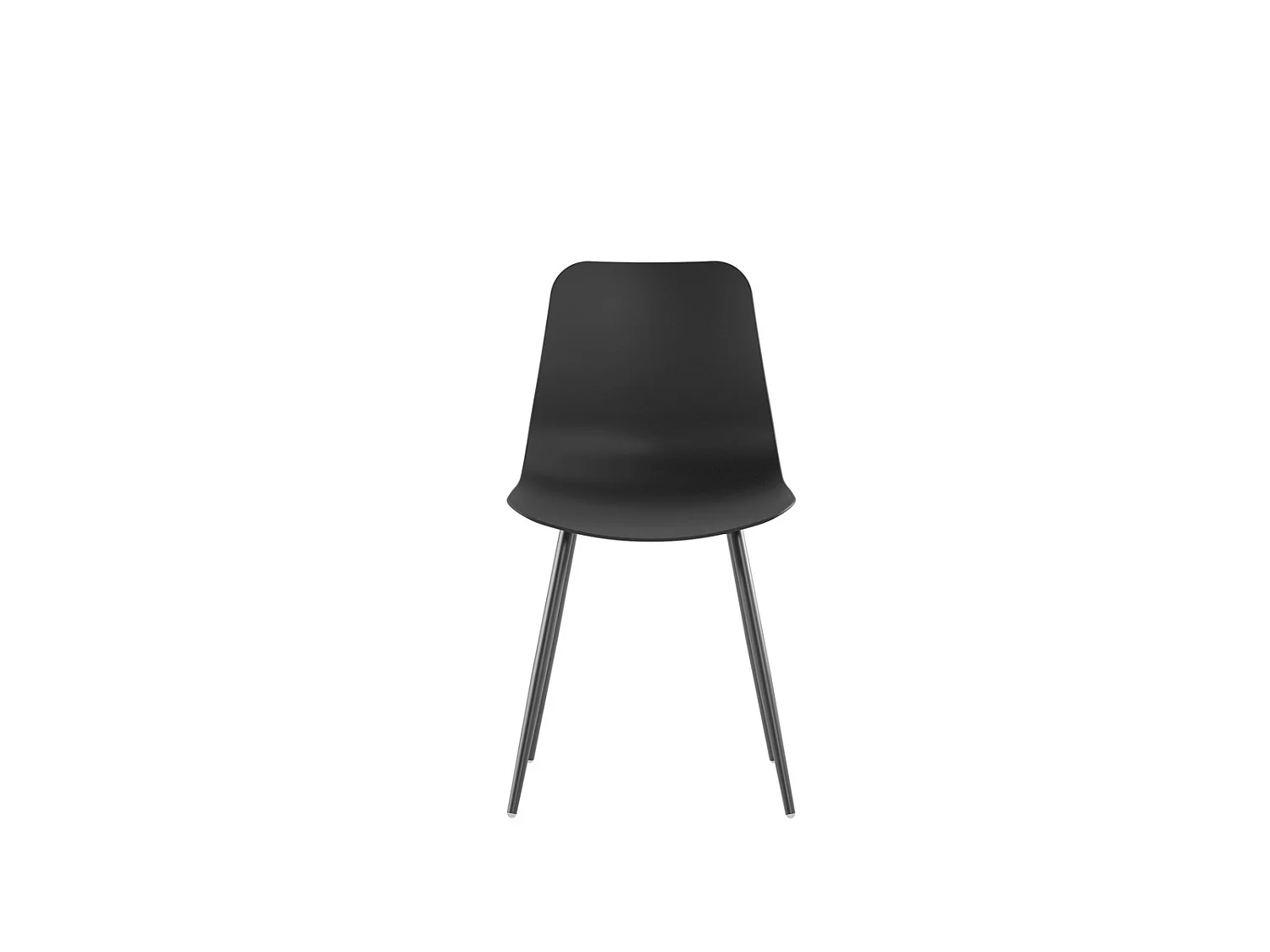 Capa para cadeira de interior em polipropileno com estrutura metálica pintada de preto - Design moderno e ergonômico, 50x58x85 cm