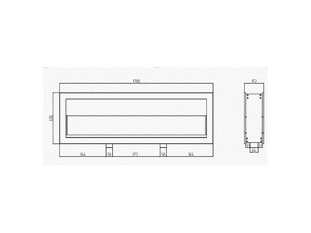 Cheminée bioéthanol encastrable double face Divina Fire Montefalco 120