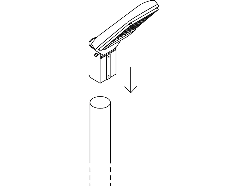 Lampadaire Led Ges581N 100W 8500Lm 4000K, Aluminium Moulé Sous Pression, Inclinaison Réglable Ip65 - Gealuce