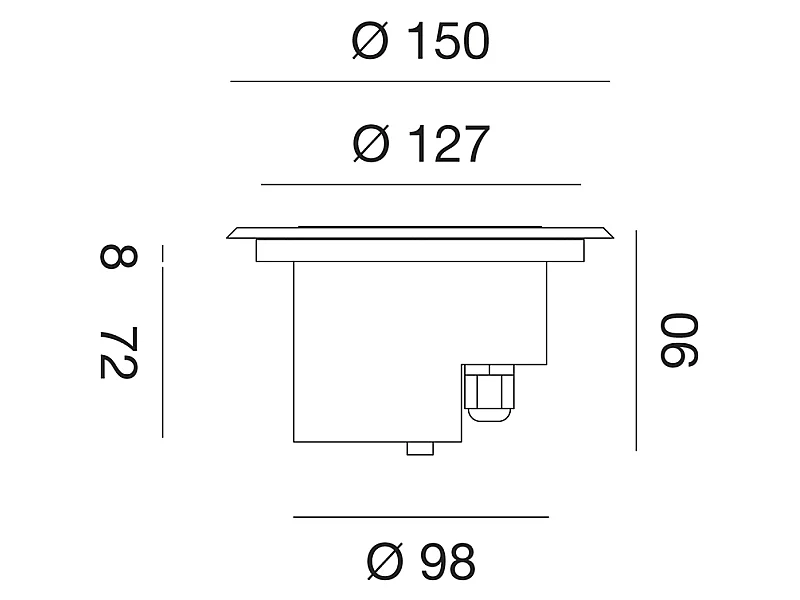 Lampadaire Led Ges581N 100W 8500Lm 4000K, Aluminium Moulé Sous Pression, Inclinaison Réglable Ip65 - Gealuce
