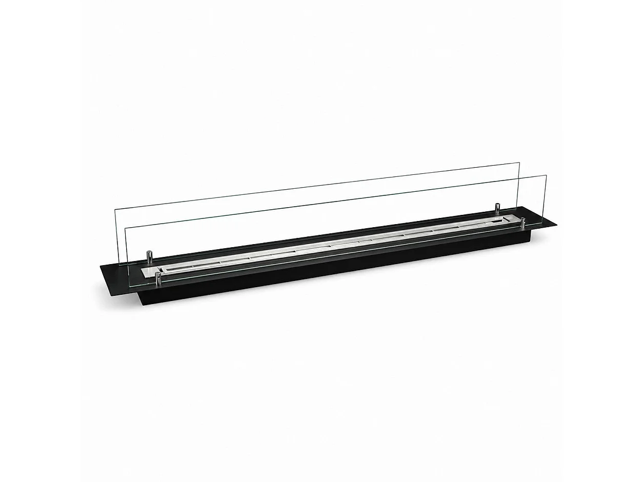 Indbygget bioethanolpejs med 120 cm biopejs i glas