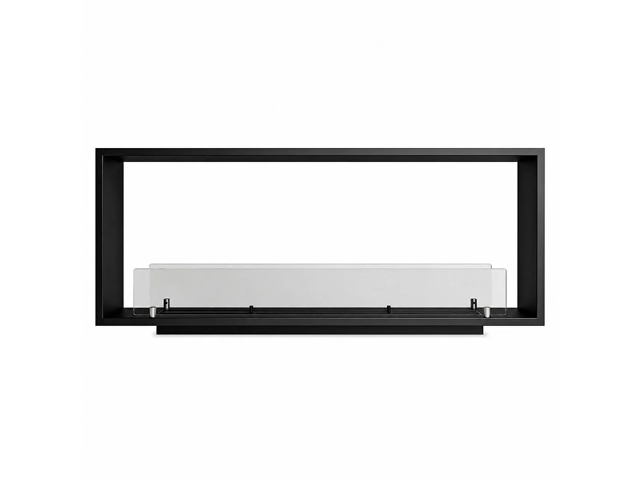 VENERE120 TOPLINE dobbeltsidet indbygget bioethanolpejs, 120 x 50 cm