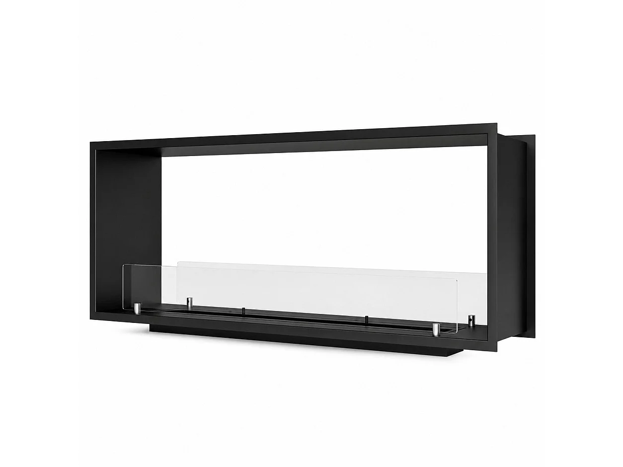 VENERE120 TOPLINE dobbeltsidet indbygget bioethanolpejs, 120 x 50 cm
