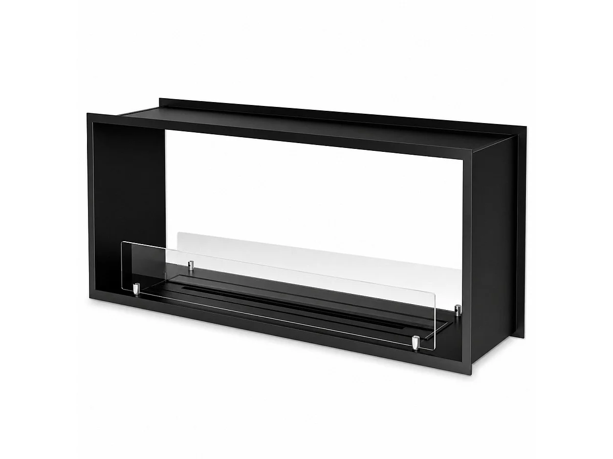 VENERE120 TOPLINE dobbeltsidet indbygget bioethanolpejs, 120 x 50 cm