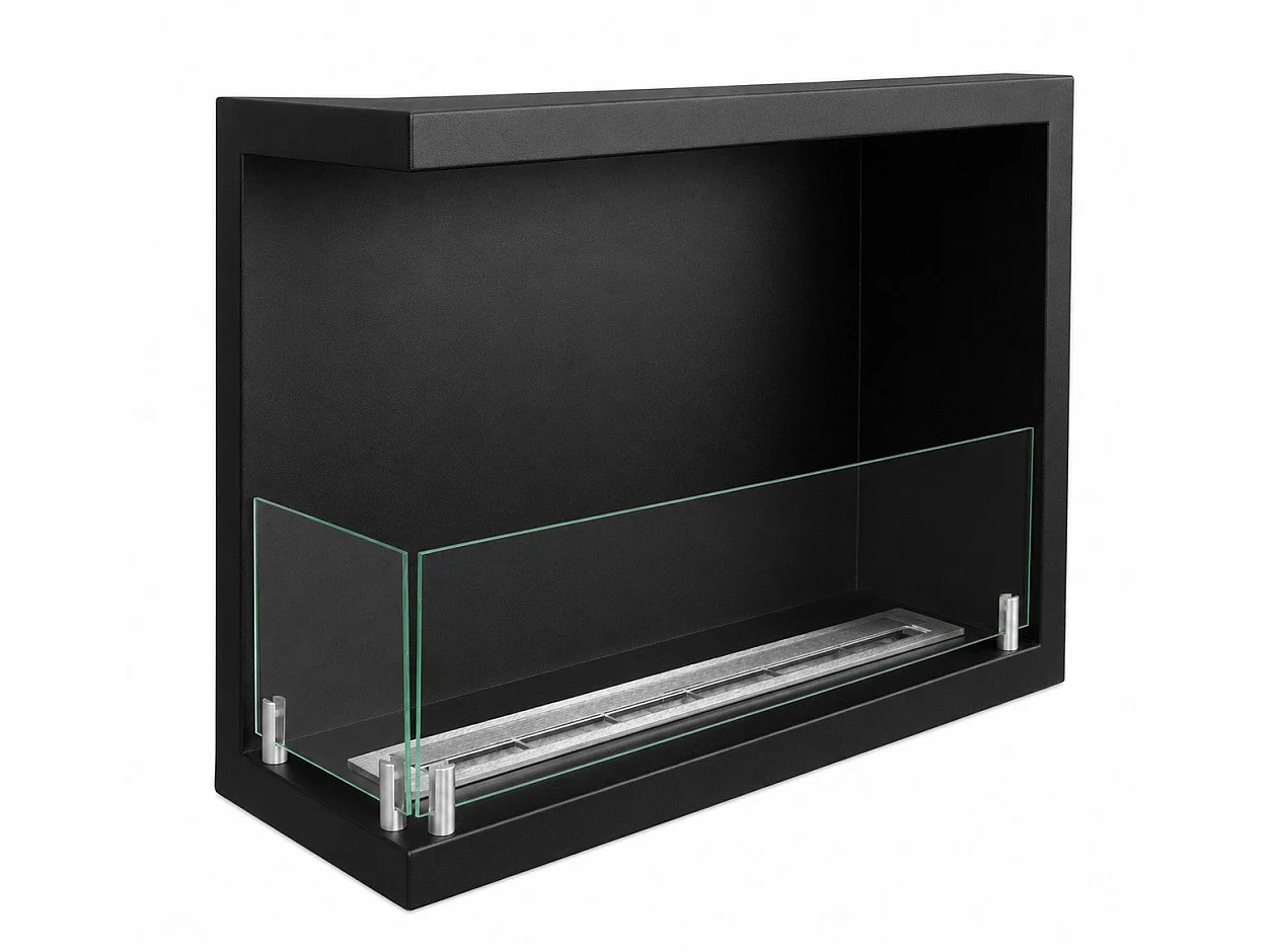 Cheminée D'Angle Intégrée Au Bioéthanol, Bio-Cheminée D'Angle 60X45 Sutri 60 Sx