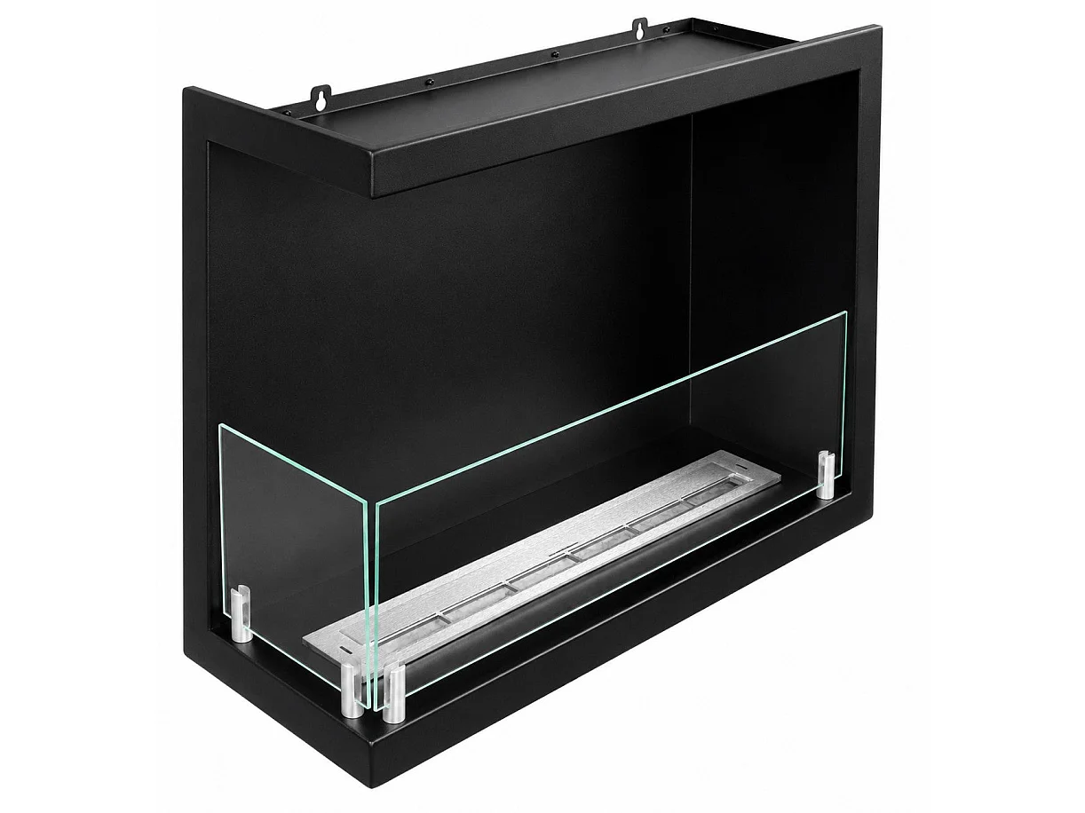 Cheminée D'Angle Intégrée Au Bioéthanol, Bio-Cheminée D'Angle 60X45 Sutri 60 Sx