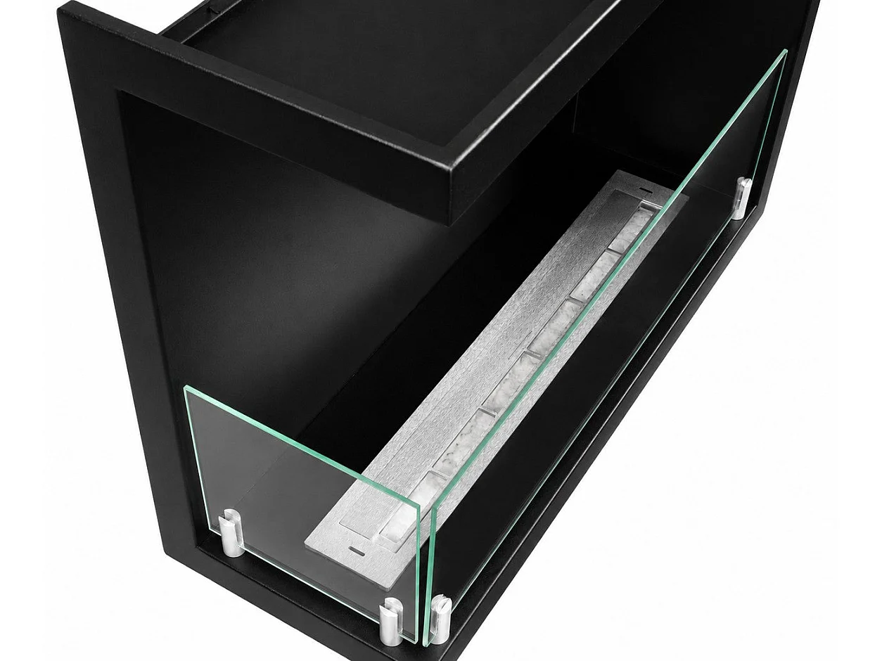 Cheminée D'Angle Intégrée Au Bioéthanol, Bio-Cheminée D'Angle 60X45 Sutri 60 Sx