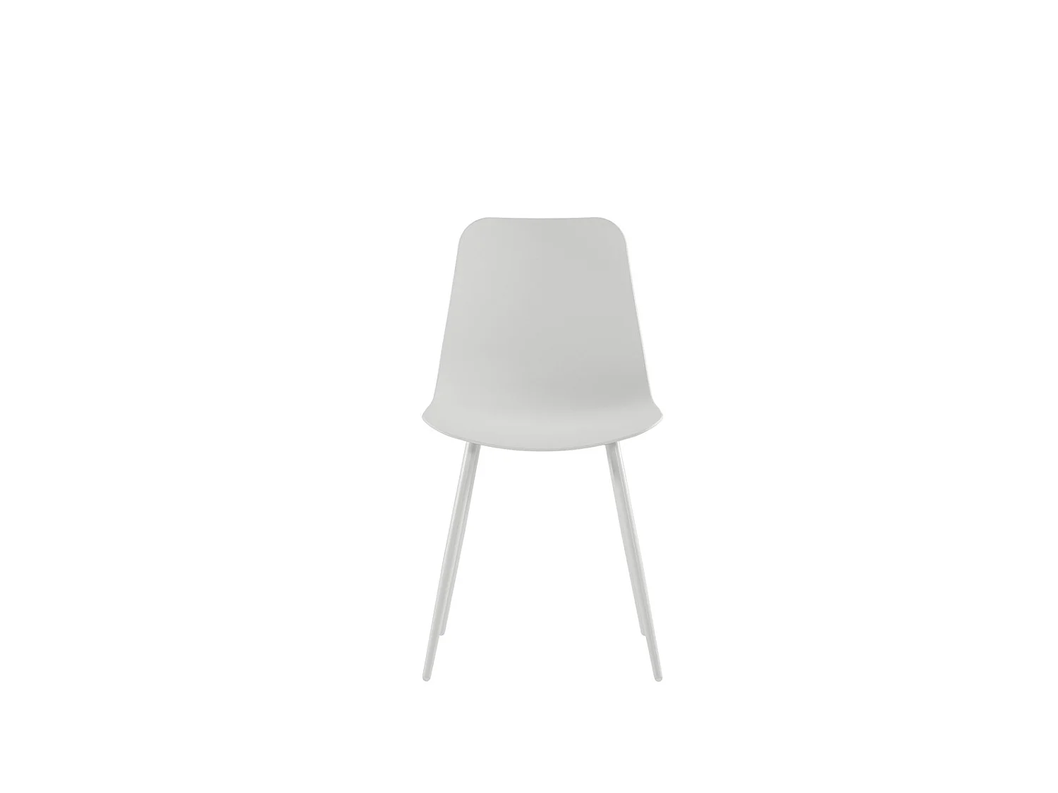 Capa para cadeira de interior em polipropileno com estrutura metálica pintada de branco - Design moderno e ergonômico, 50x58x85 cm