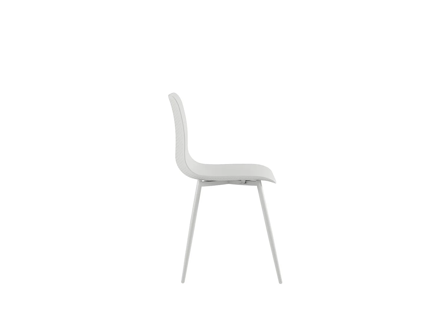 Capa para cadeira de interior em polipropileno com estrutura metálica pintada de branco - Design moderno e ergonômico, 50x58x85 cm
