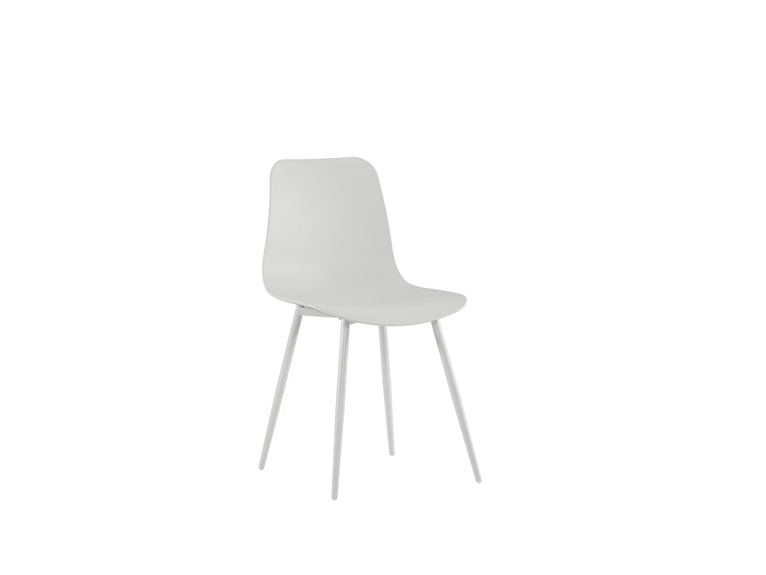 Capa para cadeira de interior em polipropileno com estrutura metálica pintada de branco - Design moderno e ergonômico, 50x58x85 cm