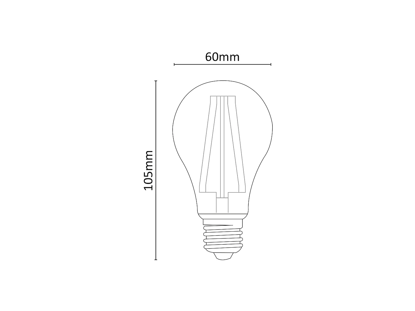 Lampe Filament Led Classic 4W 230V E27 Éclairage Décoratif Jaune Chaud Design Rétro Intérieur Extérieur Couvert Ampoule Vintage Efficace