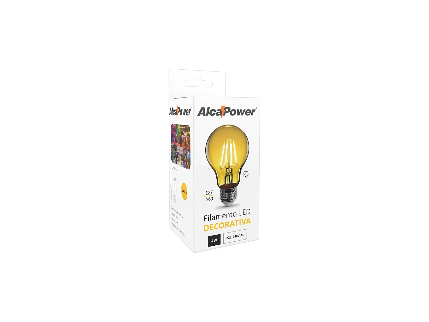 Lampe Filament Led Classic 4W 230V E27 Éclairage Décoratif Jaune Chaud Design Rétro Intérieur Extérieur Couvert Ampoule Vintage Efficace