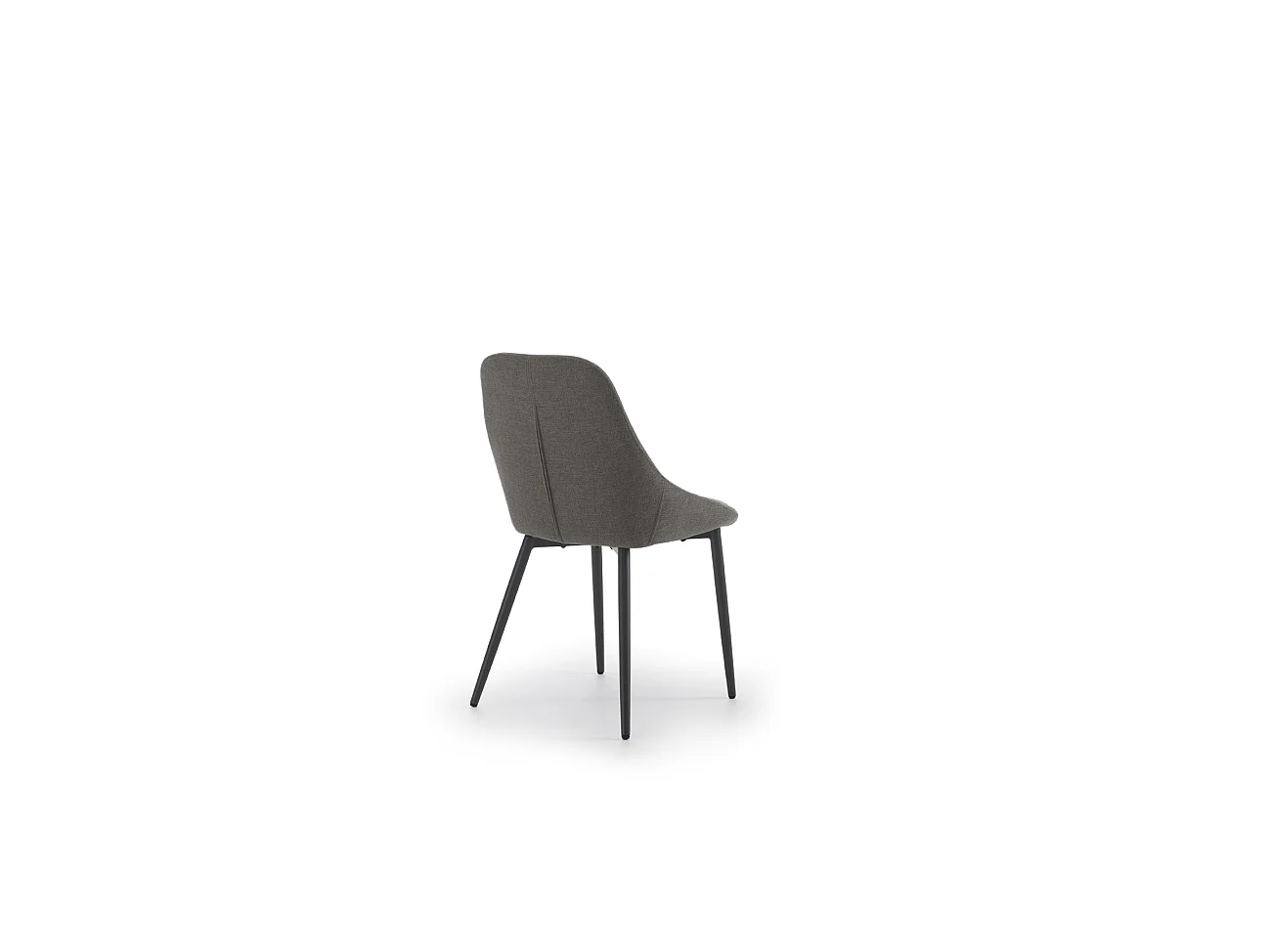 Cadeira Kira com estrutura metálica antracite e assento em tecido Easy-Clean cinza escuro - Design contemporâneo e ergonômico