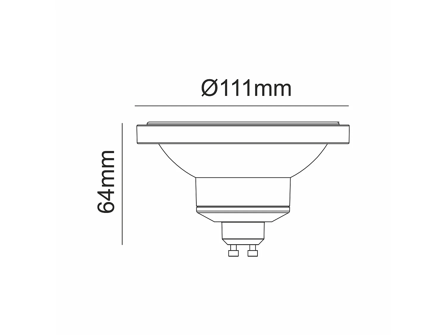 AR111 Dichroïsche LED-lamp 15W GU10 15 graden 2700K 1050 lumen warm licht chroom afwerking - Beneito & Faure Professional Lighting