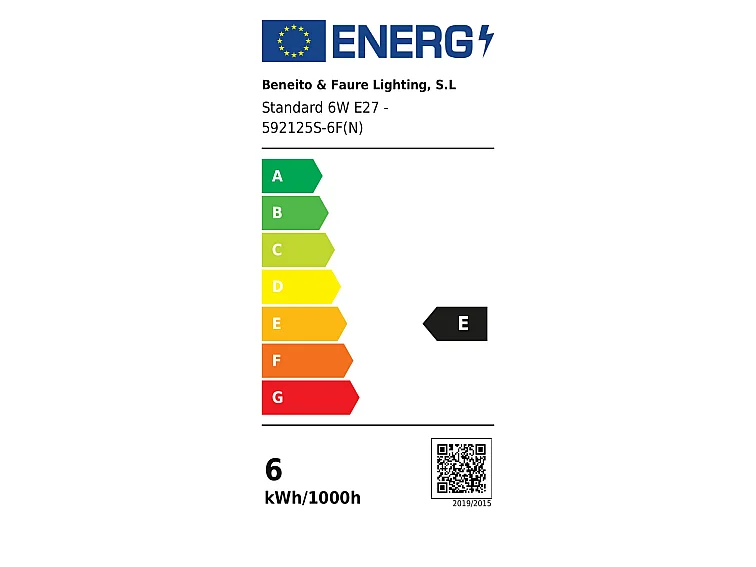 Standaard LED-lamp 6W E27, retrofit, 360 graden, 4000K, 660lm, dimbaar, TRIAC, IP40, neutraal licht voor binnen - Beneito & Faure