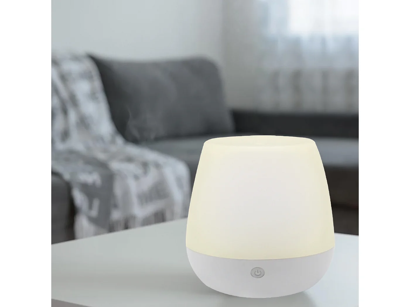 Alcapower Draagbare Nachtlamp LED Dimbaar CCT Instelbaar 3000K-6500K, 100lm, 1200mAh Batterij USB-C, Ø90x100mm