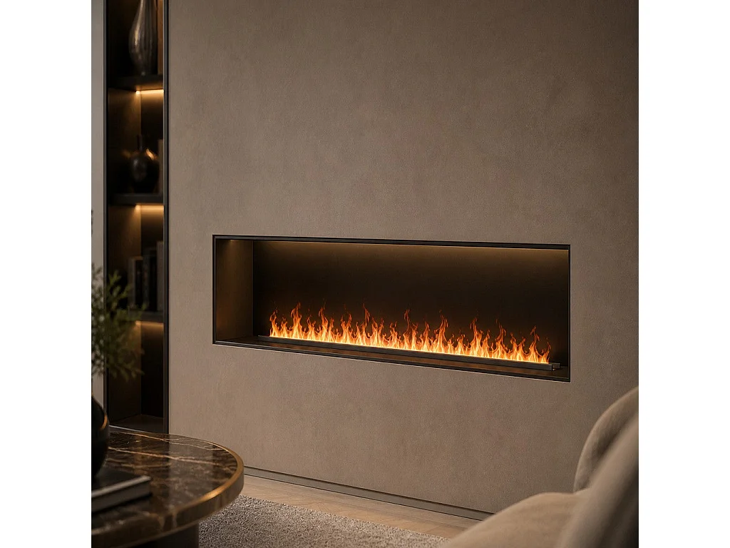 Divina Fire VAPOR100 Inbouw elektrische haard - 3D waterdampvlameffect, 7 LED-kleuren, app-bediening en afstandsbediening, 100 cm - Divina Fire