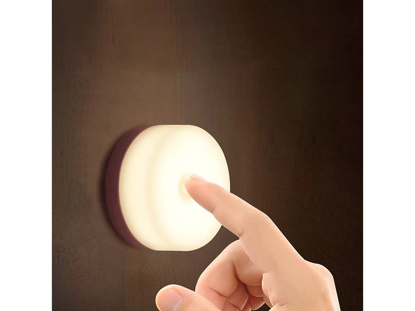 Alcapower draagbare LED-nachtlamp, dimbaar 5000K, 6 SMD LED 1W, 400mAh Li-Po batterij, autonomie tot 30 uur, witte ABS-behuizing.
