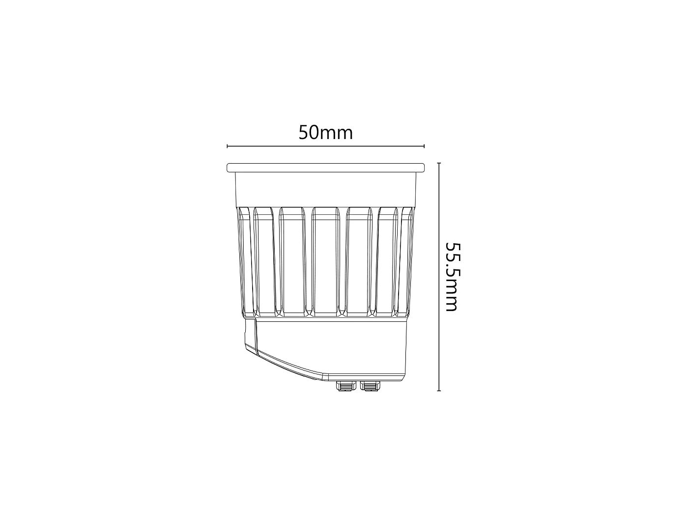 Alcapower Dimbare LED-spot 230V, instelbaar vermogen 6-8-10W, kleurtemperatuur 5CCT 3000K-6500K, hoek 105°, schroeffitting