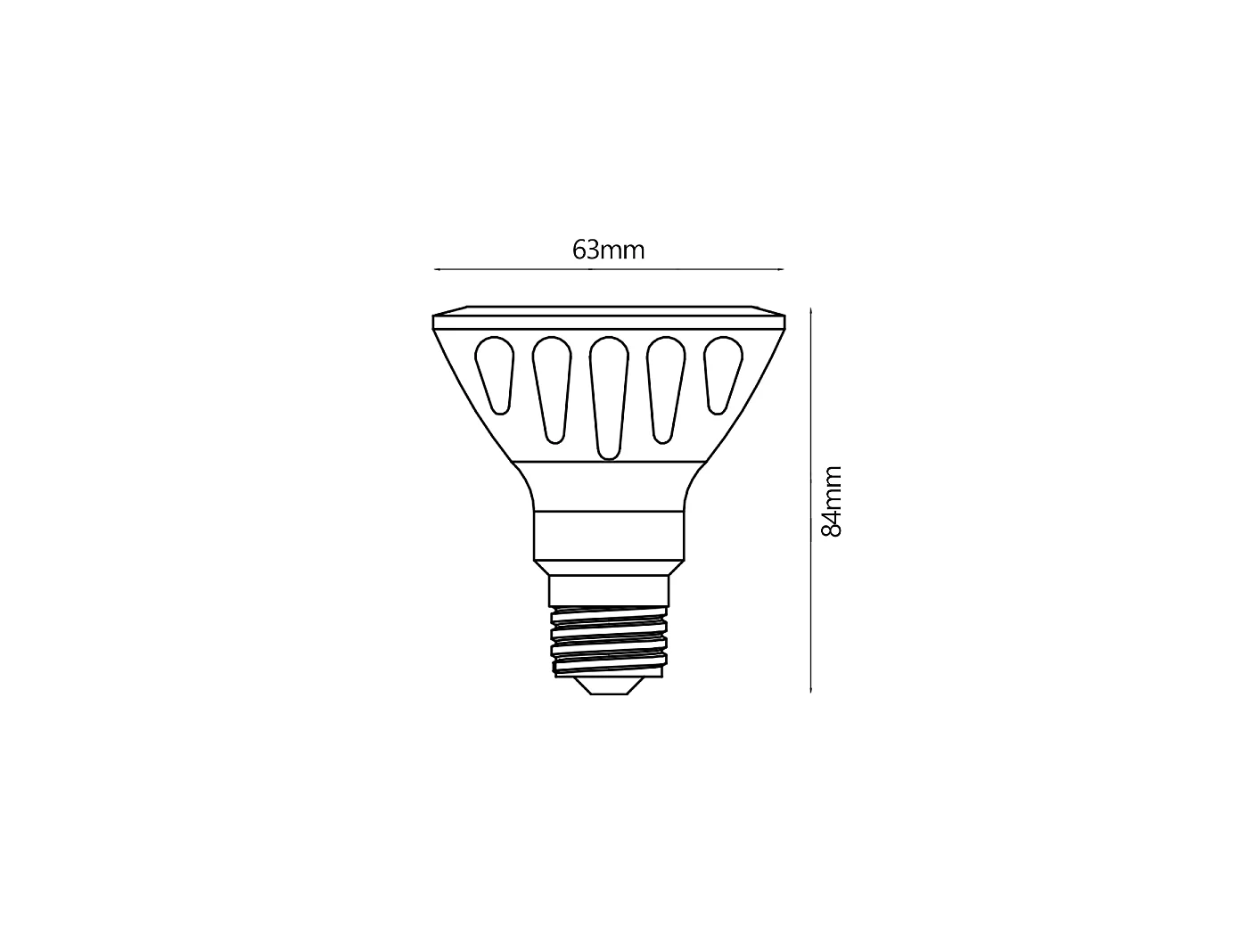 Alcapower LED-lamp PAR20 6W E27 410lm 4000K Natuurlijk Wit 230V Hoek 38° Energiezuinige spot met directe lichttechnologie