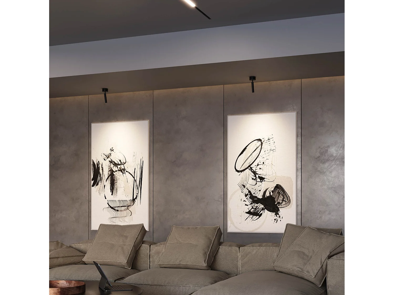 Alp 4.5W 36º 3000K Matzwarte LED-opbouwspot, hoge kleurechtheid, accentspot voor interieurgebruik, CRI>90 - Beneito & Faure