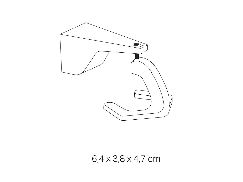 Potlood verticale wandhouder Zafferano - Wandaccessoire met 360 graden rotatie Wit