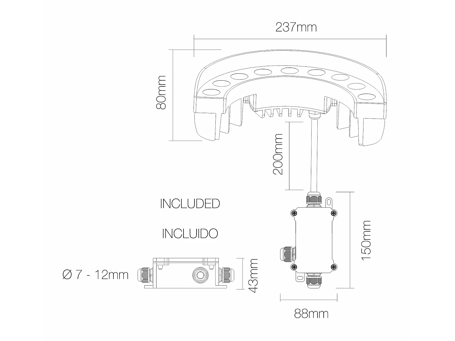 Signal Outdoor LED Floodlight Series 9 30 Degree Optics 3000K Textured Grey Color High Energy Efficiency Modern Design for Outdoors