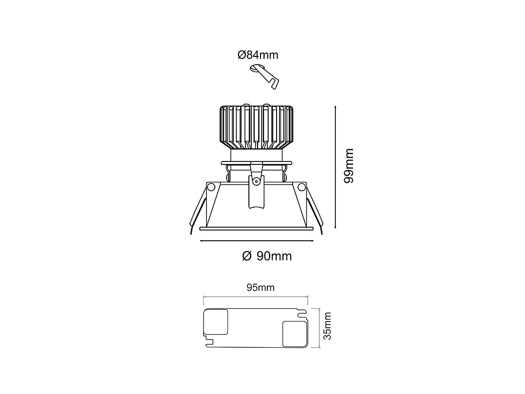 Spot Encastré Tao Recessed 10W 38º 4000K Blanc Mat - Design Moderne Et Orientable Pour L'Éclairage Intérieur - Beneito & Faure