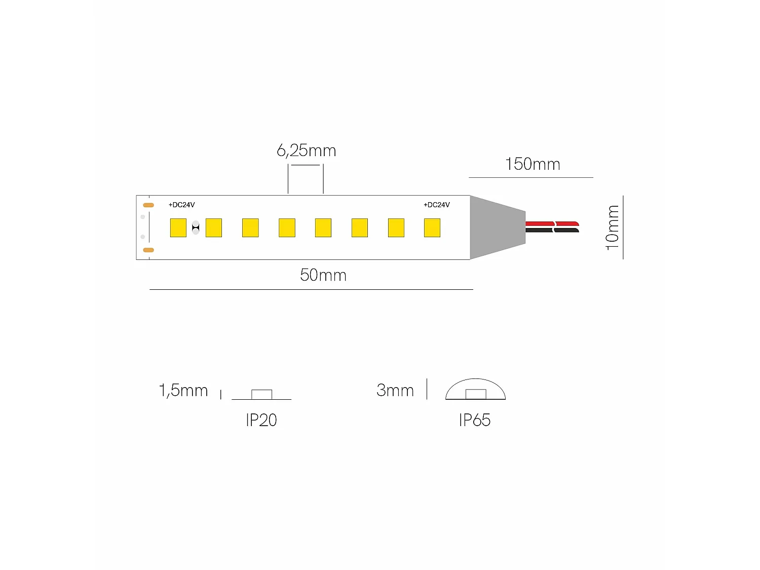 Bande Led De 25 Mètres, Série Fine 61 24 15 De Beneito & Faure, Blanc Chaud 2700K, Haute Efficacité Lumineuse, Indice De Protection Ip20 - Pro