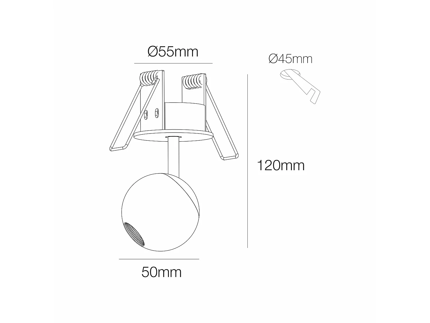 Mini Bora Recessed Faretto LED da Incasso 4,5W 38º 3000K Oro Rosa - Design Orientabile e Anti-abbagliamento - Beneito & Faure