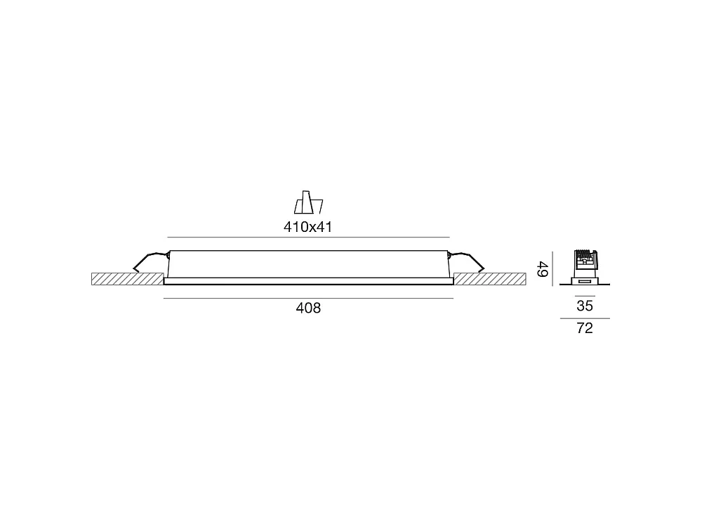 Spot Encastrable Gfa 15 Points Lumineux 30W 3000K Blanc Satiné Avec Optique Anti-Éblouissement - Gealuce