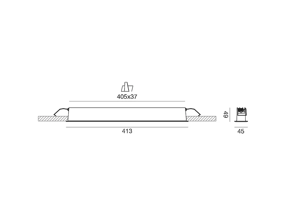 Spot Encastrable Gfa 15 Points Lumineux 30W 2400Lm 3000K Blanc Satiné Avec Optique Anti-Éblouissement - Gealuce