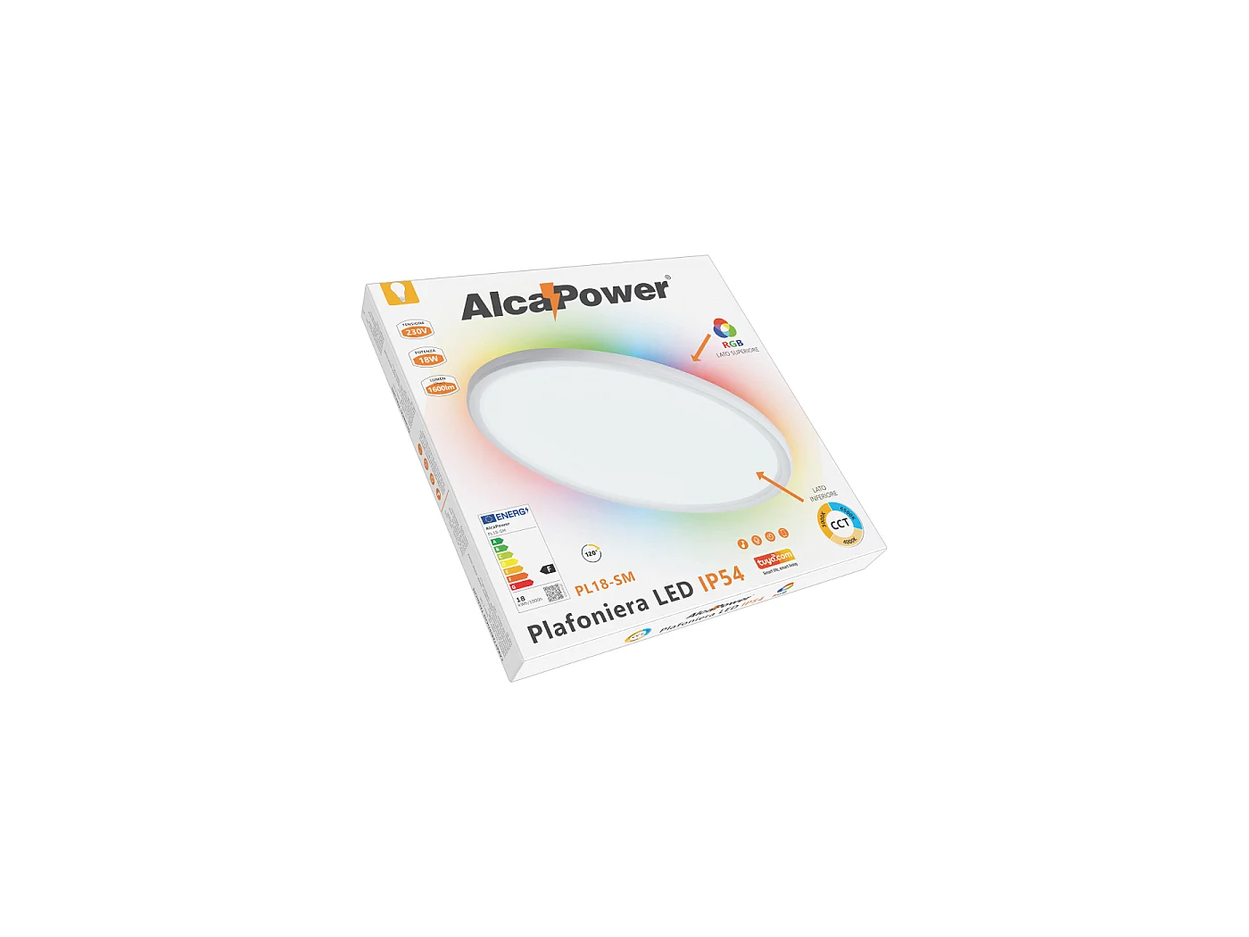 Alcapower Plafoniera LED Wi-Fi CCT RGB 18W 1600lm Tuya IP54 300mm: wszechstronne i nowoczesne oświetlenie do każdego wnętrza
