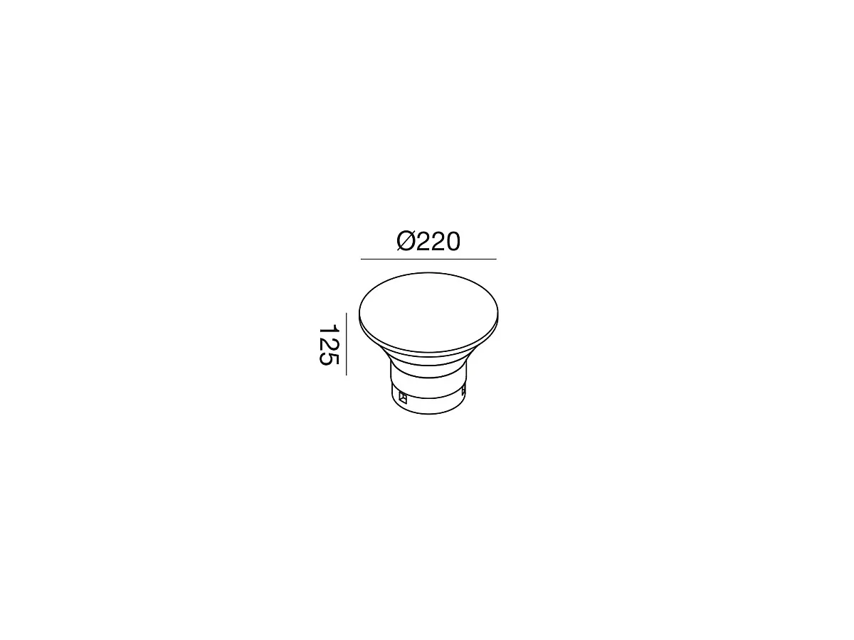 Ges2381 Borne Led Diffuse 360° Cct 3000K/4000K/5000K Ip65 En Aluminium Marron Traitement C4 - Gealuce