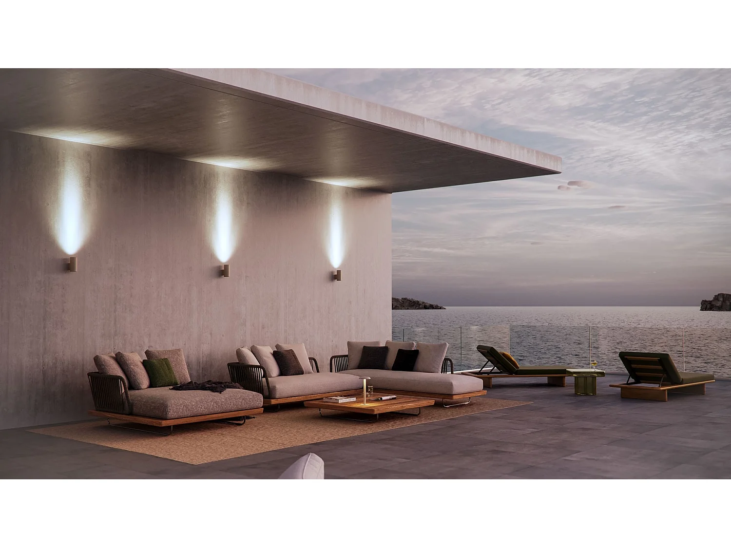 Applique Murale Led Sunset Xl 16W Ip65 Pour Intérieur Et Extérieur, Éclairage Indirect, Cct 2700K/3200K/4000K, Blanc - Beneito & Faure