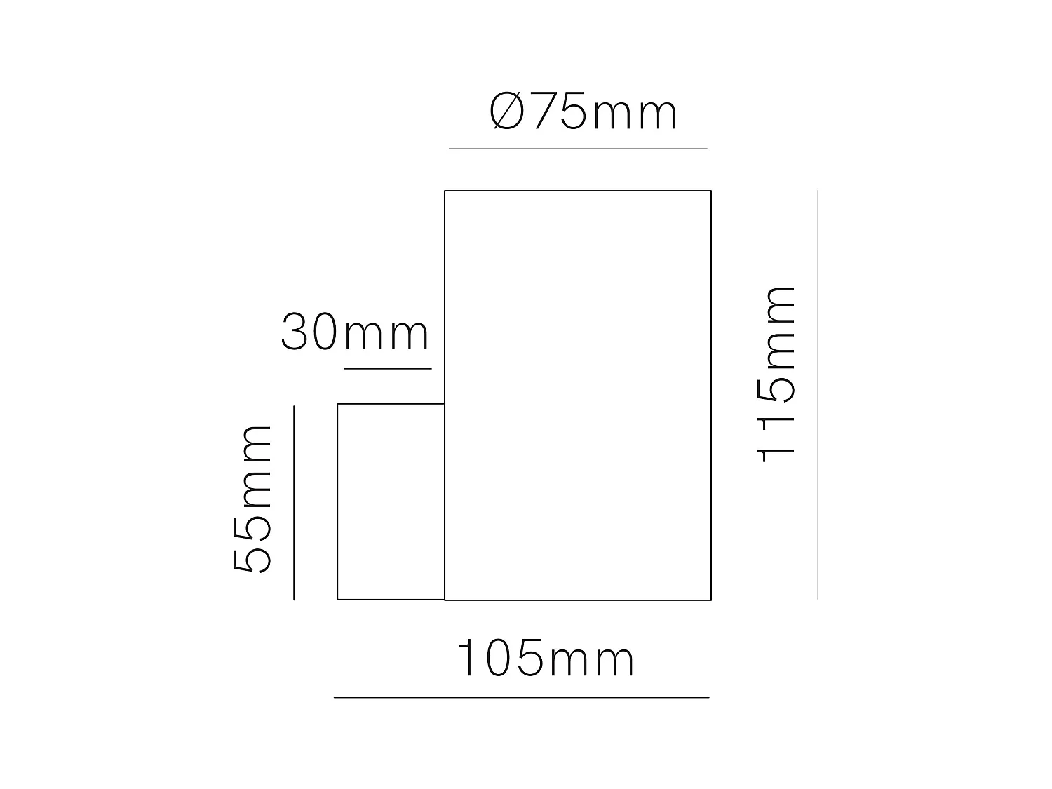 Aplique de parede LED Zio Wall em aço corten, ângulo 38º, para lâmpadas GU10 de 50mm, design quadrado moderno de interiores da Beneito & Faure