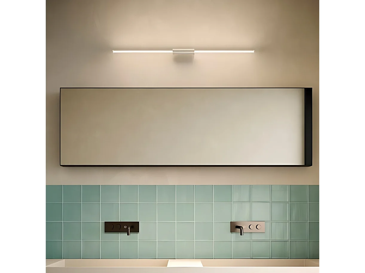 Brilliant Applique Et Plafonnier Linéaire Led En Or, Design Minimaliste, Diffuseur En Polycarbonate, Hauteur 126,2 Cm, Puissance 12W, Ip20