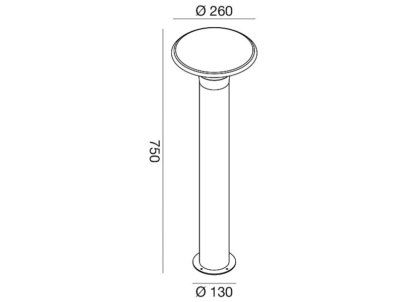 Borne D'Extérieur Ges522 En Aluminium Finition Rouille, Diffuseur En Méthacrylate, Ip44, Raccordement E27 Max 28W - Gealuce