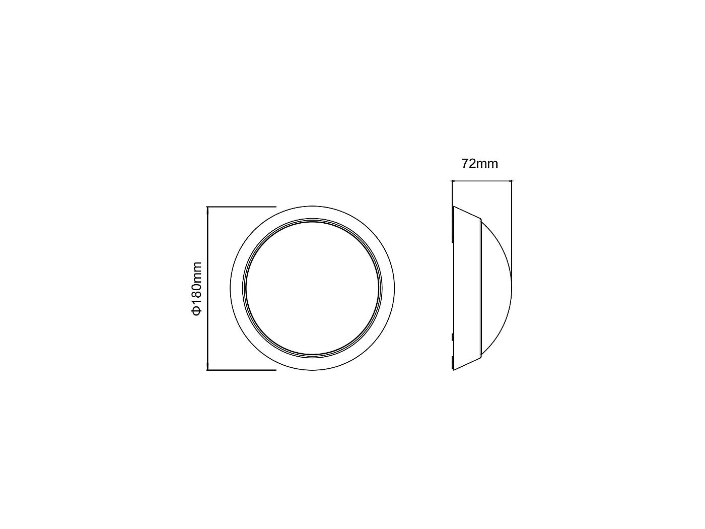 Plafonier LED Redondo Alcapower CCT 15W 1400lm IP65 - Tecnologia Selecionável 3000K/4000K/6500K para Ambientes Internos e Externos Protegidos