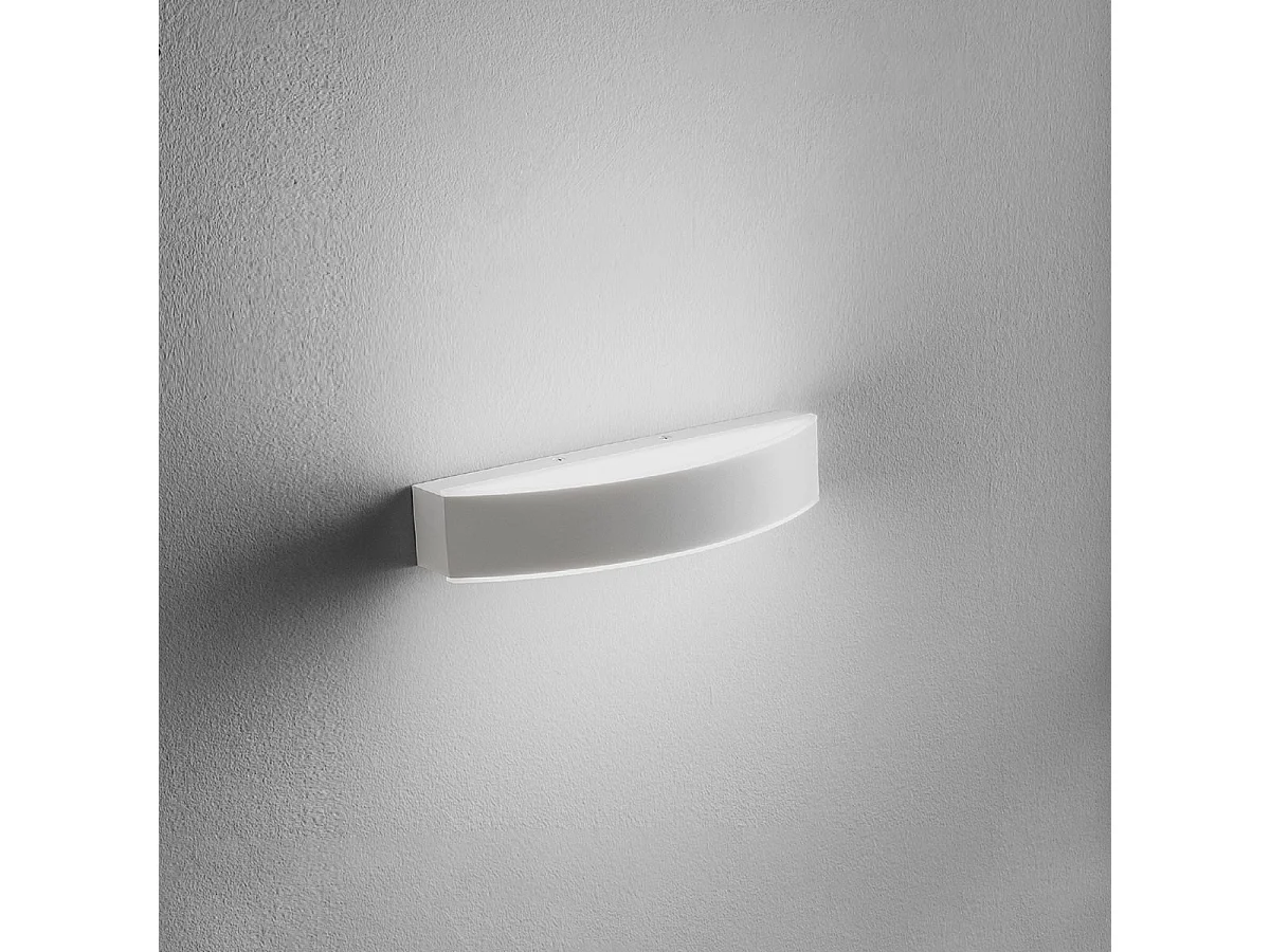 GAP500C 16W 1664lm 3000K IP20 Wandleuchte in satiniertem, weißem Aluminium - Gealuce - Moderne LED-Wandleuchte mit Doppelstrahl
