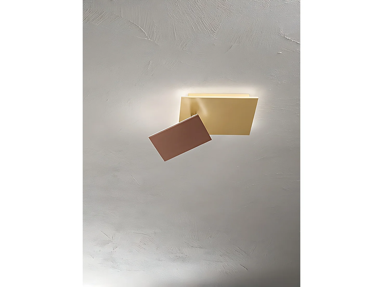 Applique Murale Led Orientable Or Et Marron, 35W, 3000K, Lumière Chaude, Métal Et Aluminium, Design Moderne D'Intérieur, 48X32 Cm Par Perenz