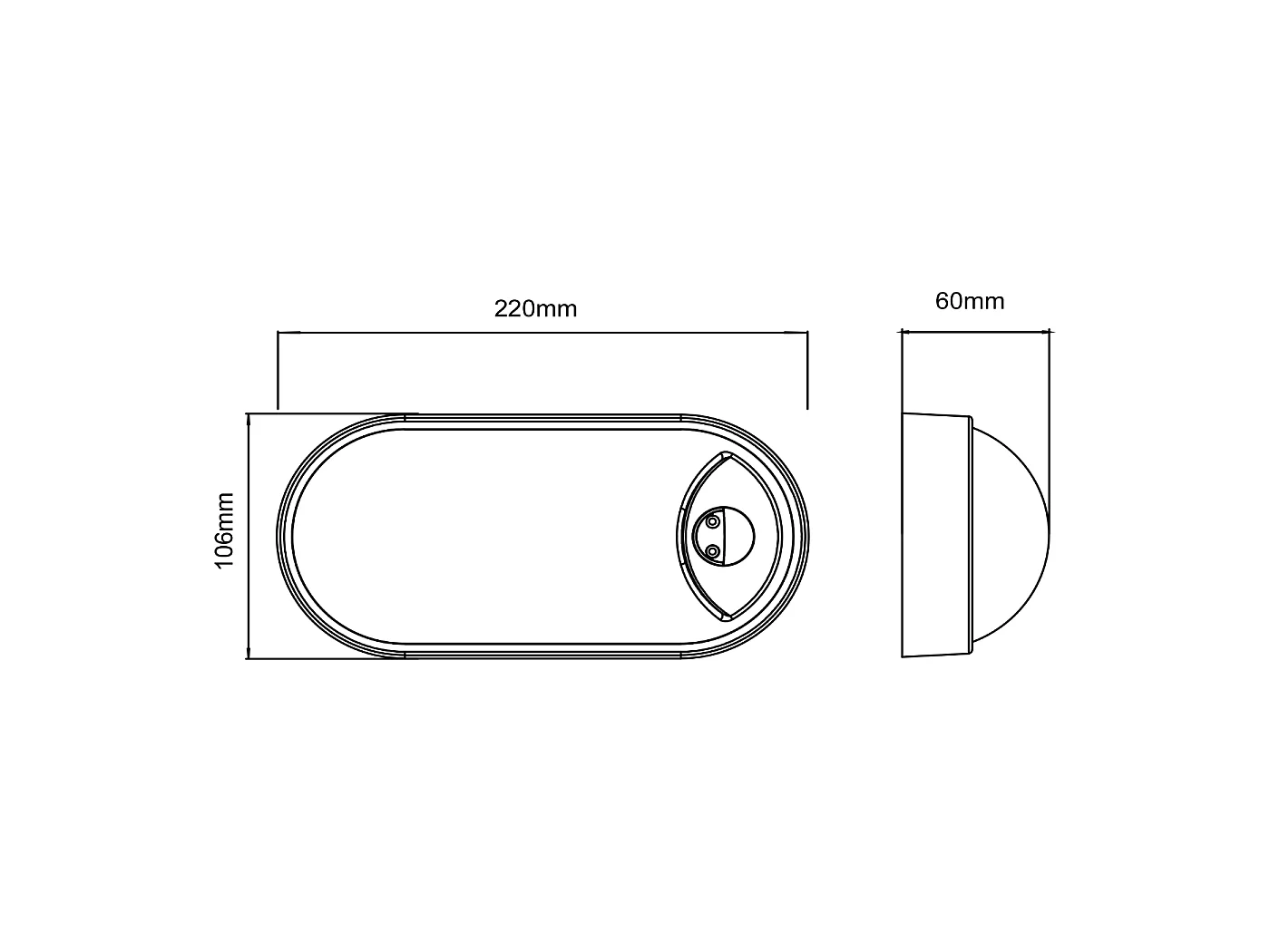 Plafonier LED Alcapower Oval 15W IP65 com Sensor PIR, CCT 3000K/4000K/6500K, 1400lm, Design Resistente em ABS e PC