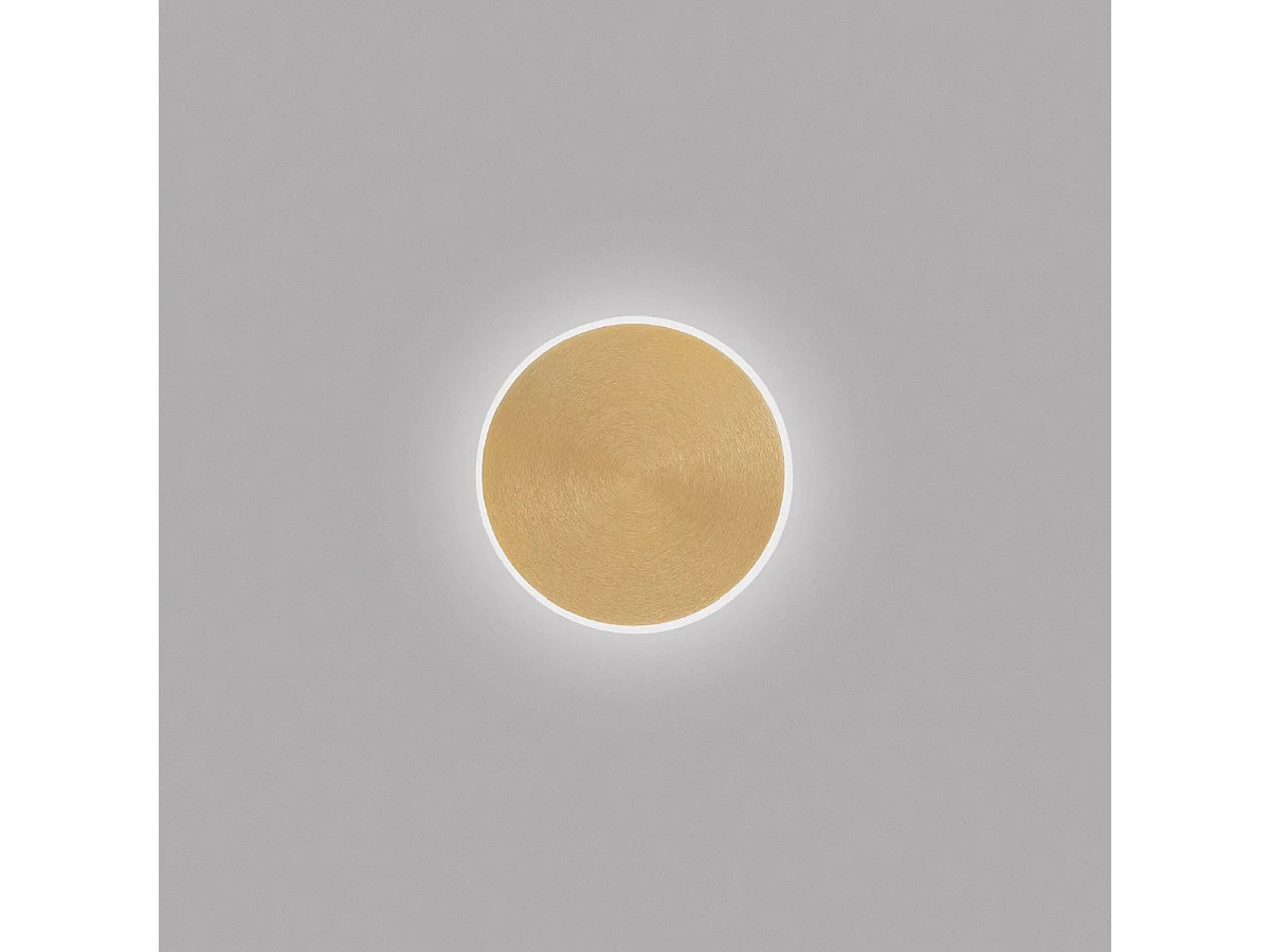 Applique Led Fortuna A/P Or Brossé 20W 1550Lm 3000K Dimmable Phase Cut+Push Méthacrylate Métal - Gea Luce