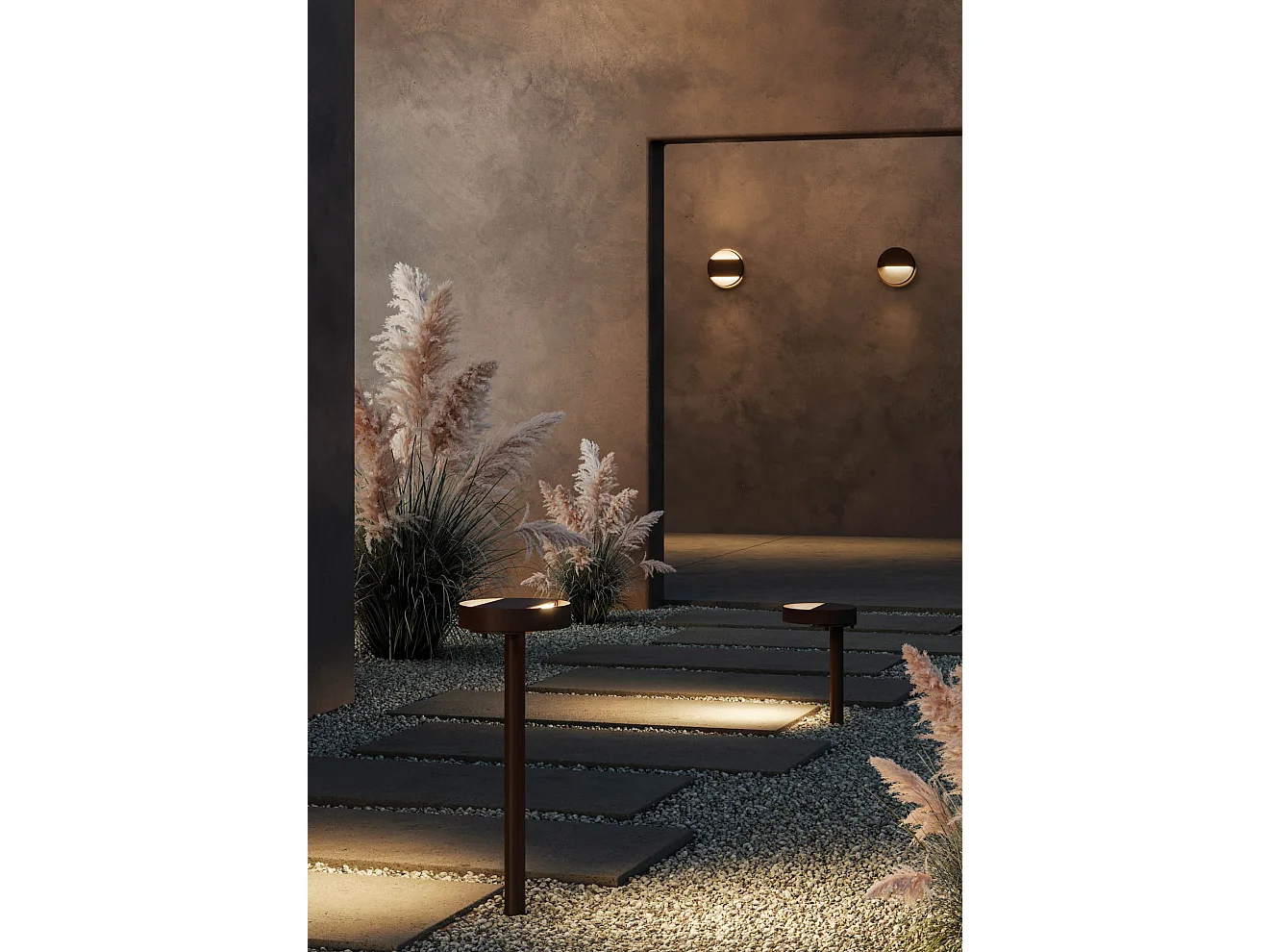 Luminária de parede LED externa Clos Wall Dual 16W com interruptor CCT de 120 graus, 3000K/4000K/5000K, IP65 IK08, preto fosco - Beneito & Faure