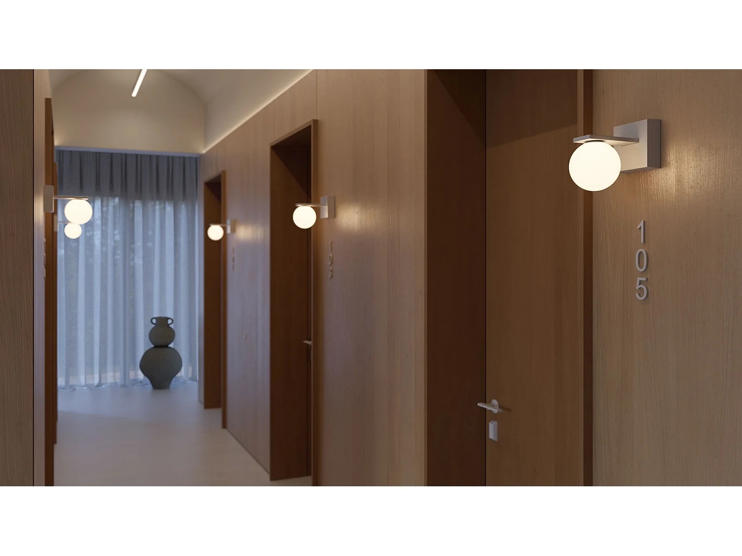 Sphere Wall 9W Outdoor LED Wall Light 3000K Matt White - 360° Symphony Spotlight with High Visual Comfort and CRI>90 - Beneito & Faure