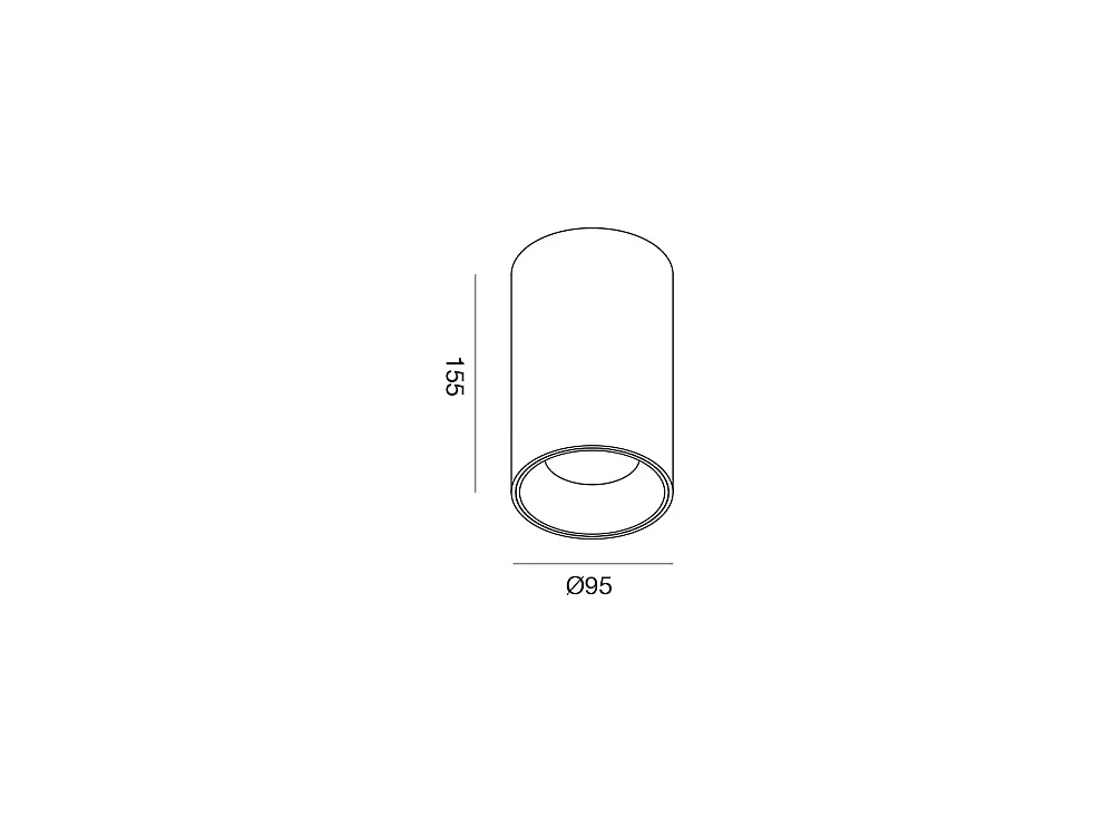 Luminária de teto LED ajustável GFA1503 25W 3000K 2187lm em alumínio preto acetinado - IP20 - Instalação no teto - Gealuce