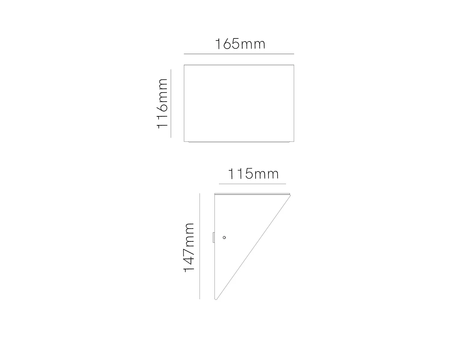 Mini Comet LED Wall Light 40x90mm Preto Fosco, 10/20W Interruptor 2700K/3200K/4000K, Regulável por TRIAC IP65 - Beneito & Faure