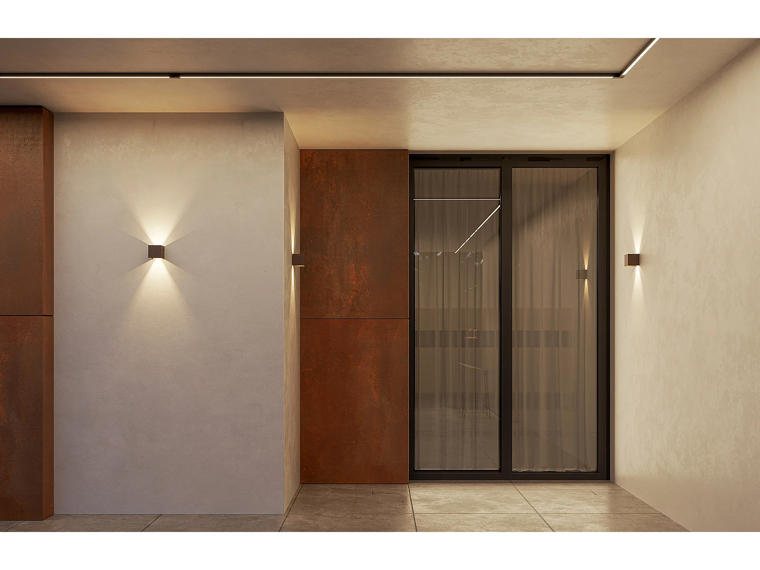 Lek SQ Wall - Aplique de parede LED quadrada de 6,8W, feixe ajustável de 0 a 120°, 2700K, preto mate, IP54, uso interior e exterior - Beneito Faure